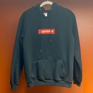 Supreme Red Patch Box Logo Hoodie